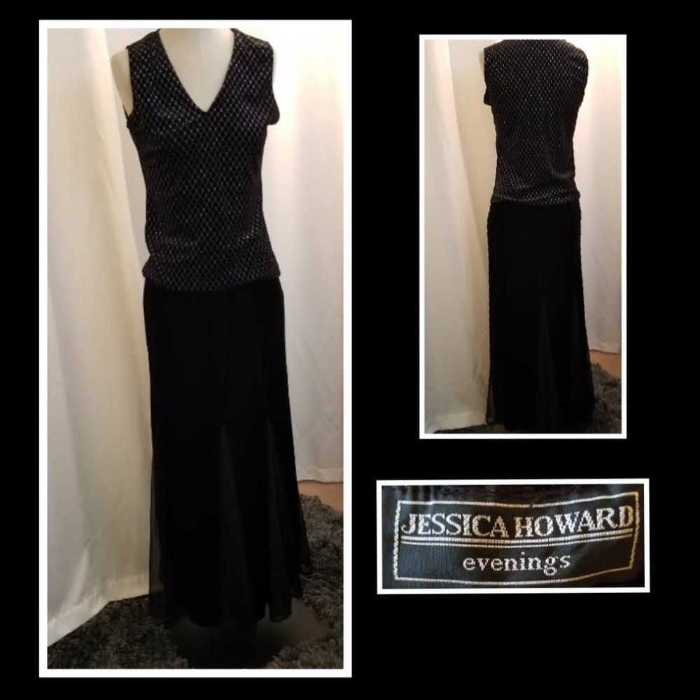 Jessica Howard Evenings Black Top w/Skirt 4